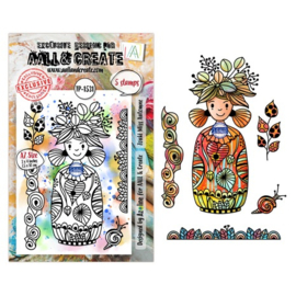AALL & Create - Merveilles d'Automne A7 Stamp Sets Fleurs Élégantes by Azoline TP-1531