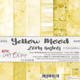 Craft O Clock Paper Pack 15,25x15,25 cm Basic - Yellow Mood