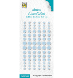 Nellie choice Enamel dots, Baby blue - ENDOT003