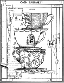 Crafty Individuals CI-547 Time for Tea Unmounted Rubber Stamps