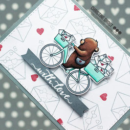 Create a smile Clear A6 Bear Mail