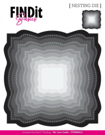 Find It Basics - Nesting Dies - Wavey Squares - FITBND015