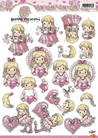 3D Knipvel - Yvonne Creations - Valentijn - Meisje - CD10189