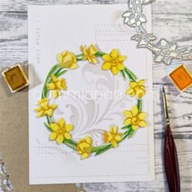 Gummiapan - dies - D250344 - Daffodil Wreath
