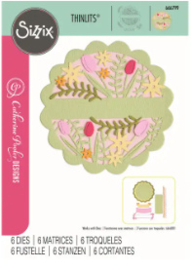 Sizzix • Thinlits Die Set Tulips & Blooms Circle 6pcs - 666799
