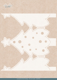 Stencil - CDE - Gnome for Christmas - Tree - A4 -