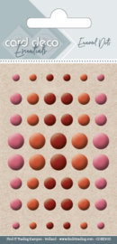 Card Deco Essentials - Enamel Dots Pearl Bordeaux - CDEED015