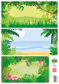 Marianne D 3D Knipvellen Eline‘s tropical backgrounds AK0070