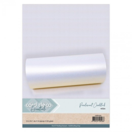 Card Deco Essentials Pearlescent Cardstock White - CDEPC001