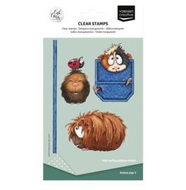 Vaessen Creative - Clear Stamps Guinea Pigs 3 by Carla Creates - CAR0005