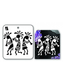 iCraft - Mini stencil - fluitende poppetjes - I-8930