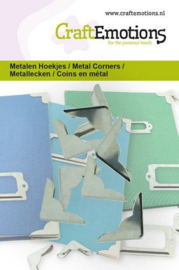 CraftEmotions Metalen Hoekjes type 1 zilver 8 st 20mm -  430603/0001