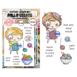 AALL & Create - TP-1502- A7 Stamp Set - Yarn Love