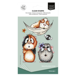 Vaessen Creative - Clear Stamps Guinea Pigs 1 by Carla Creates - CAR0003