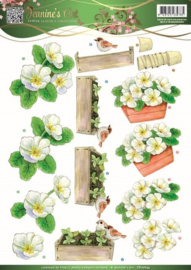 3D Knipvel - Jeanines Art - Garden Classics - White Flowers CD10834