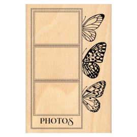 Florilèges Design - Houten stempel - Photos et papillons