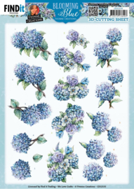 3D Knipvel - Yvonne Creations - Blooming Blue - Hydrangea - CD12135