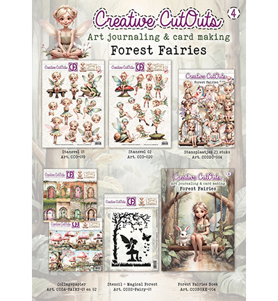Creatief Art - CCOA-FAIRY-02 - Paddenstoelhuisjes Forest Fairies