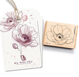 Cats on Appletrees - 28152 - Stempel - Blossom 53 Autumn Anemone Outline