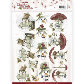 3D Knipvel - Precious Marieke - Joyful Christmas - Snowman CD10942