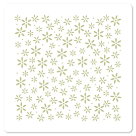Florileges design - stencil - 15 x 15 cm - fond fleur