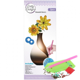 Diamond Flower Set - Yellow Gerbera Bouquet - DDDFS1005