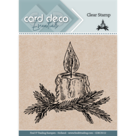 Card Deco Essentials Clear Stamps - Christmas Candle - CDECS112