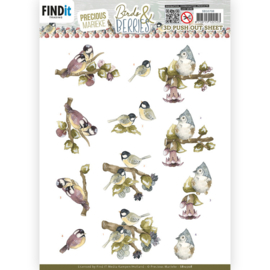 Precious Marieke -3D Push Out Sheet - Birds and Berries - Gooseberries -  SB10708