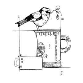 Crafty Individuals CI-653 - 'Goldfinch' Unmounted Rubber Stamp