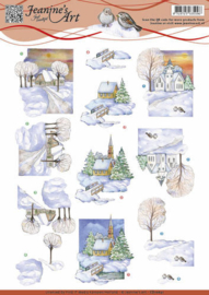 3D Knipvel - Jeanine`s Art - Winter landscape 2 CD10841