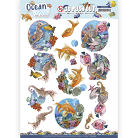 3D Push Out - Amy Design - Ocean Wonders - Seahorse - SB10656