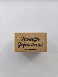 Cats on Appletrees - 27272 - Stempel - Hartelijk gefeliciteerd op=op