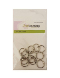 CraftEmotions Klik ringen / boekbindersringen 19mm 12 st. 430603/3419