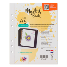 MyArtBook 200 g/m2 ultra wit mixed media / aquarel papier – formaat A5