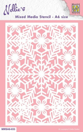 Nellie choice - MMSA6-033 - Stencil "snowflakes-2"