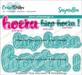 Carlijn design - CDSN-0218 - Snijmallen hiep hiep hoera