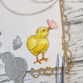 Gummiapan - dies - D250351 - Chicken & Butterfly