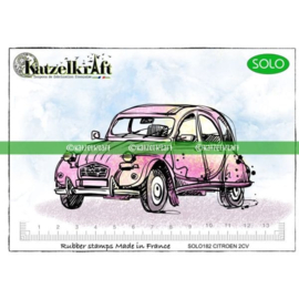 Katzelkraft - 2CV Citroen - Unmounted Rubber Stamp - SOLO182