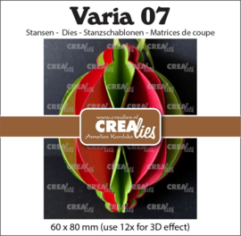 Crealies - Varia stansen no. 07, 3D Kerstbal Rond