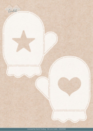 Stencil - Card Deco Essentials - Falling for Christmas - Gloves - A5 - CDEST043