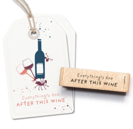 Cats on Appletrees - 28087 - Stempel - Everything‘s fine after this Wine