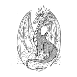 Crafty Individuals CI-580 - 'Gentle Dragon' Unmounted Rubber Stamps