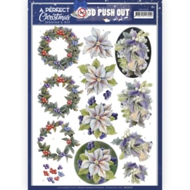 3D Push Out - Jeanine's Art - A Perfect Christmas - Purple Christmas Flowers - SB10606