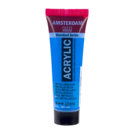 Metallic Blauw - 834 - Amsterdam Acrylverf 20 ml Tube
