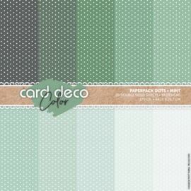 Card Deco Color Paperpack – Gestippeld – Mint - A4 - CDCPPA414001