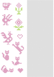 CCPAT006 Crosscraft free pattern-6 "small flowers"