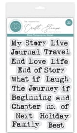Craft Consortium - The Essential Craft Stamps - Journal Sentiments - Photopolymer Stamp - CCESTMP002