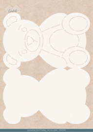 Stencil - Card Deco Essentials - Teddy - A4 - CDEST064