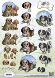 3D Knipvel - Amy Design - Animal Medley - Puppies CD10536