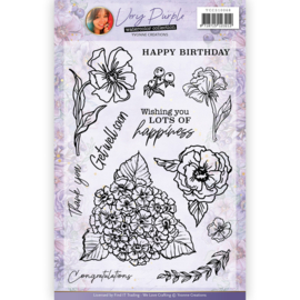 Yvonne Creations -Clear Stamps -  Very Purple - YCCS10068